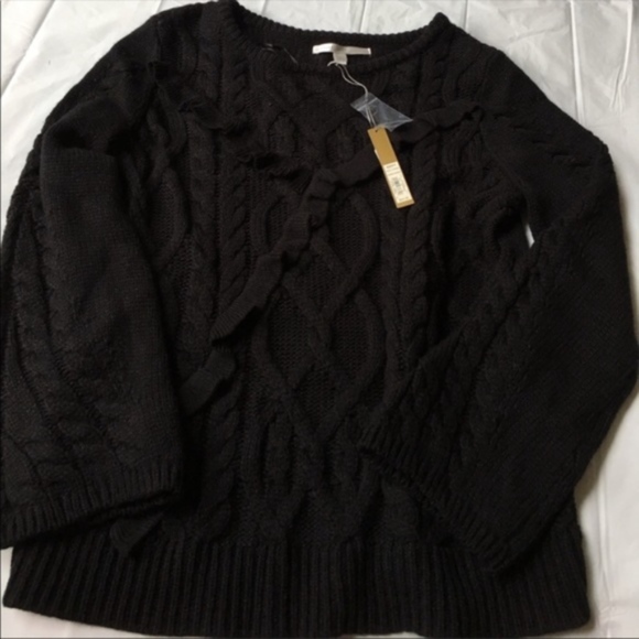 LC Lauren Conrad Cable Knit Boatneck Sweater New - Picture 7 of 8